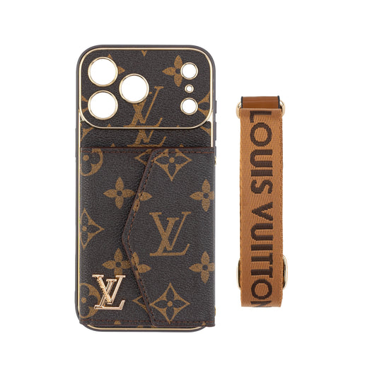 Funda elegante de lujo para iPhone 17 con tarjetero & Correa