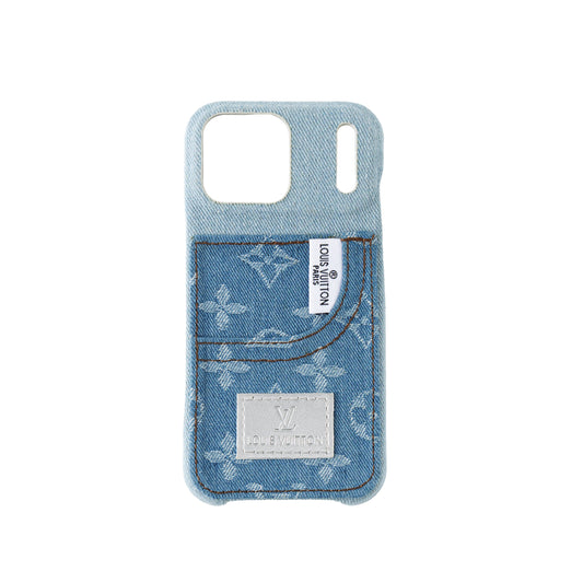 Funda de lujo para iPhone 17 Pro Max de tela vaquera