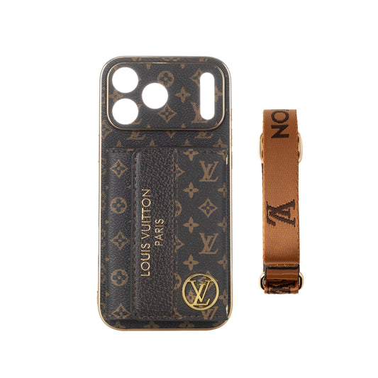 Funda de lujo y elegante para iPhone con tarjetero & Correa