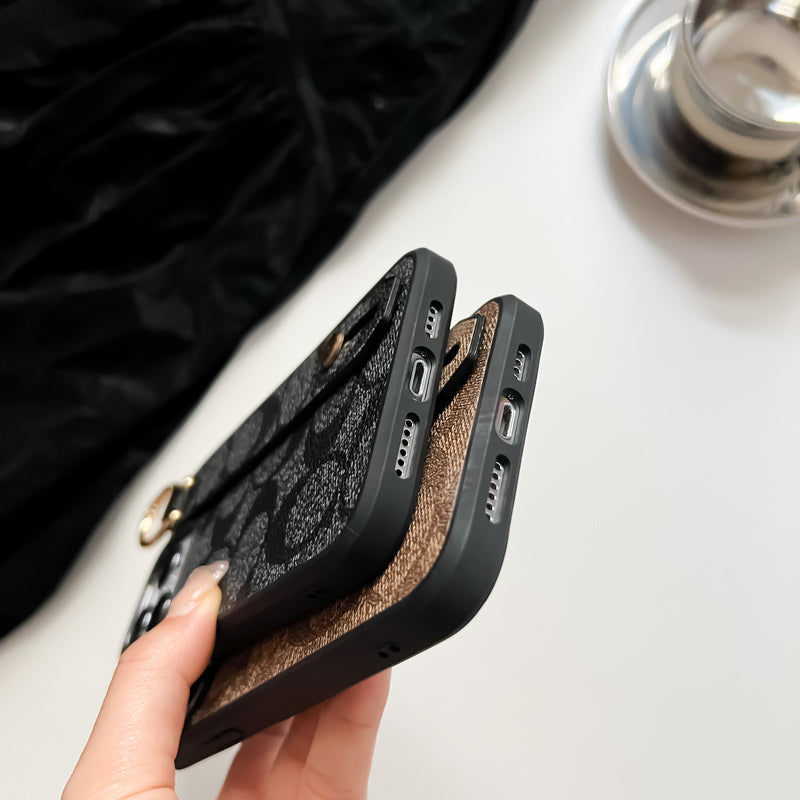 Klassisk iPhone-deksel med holder, svart – SW240330