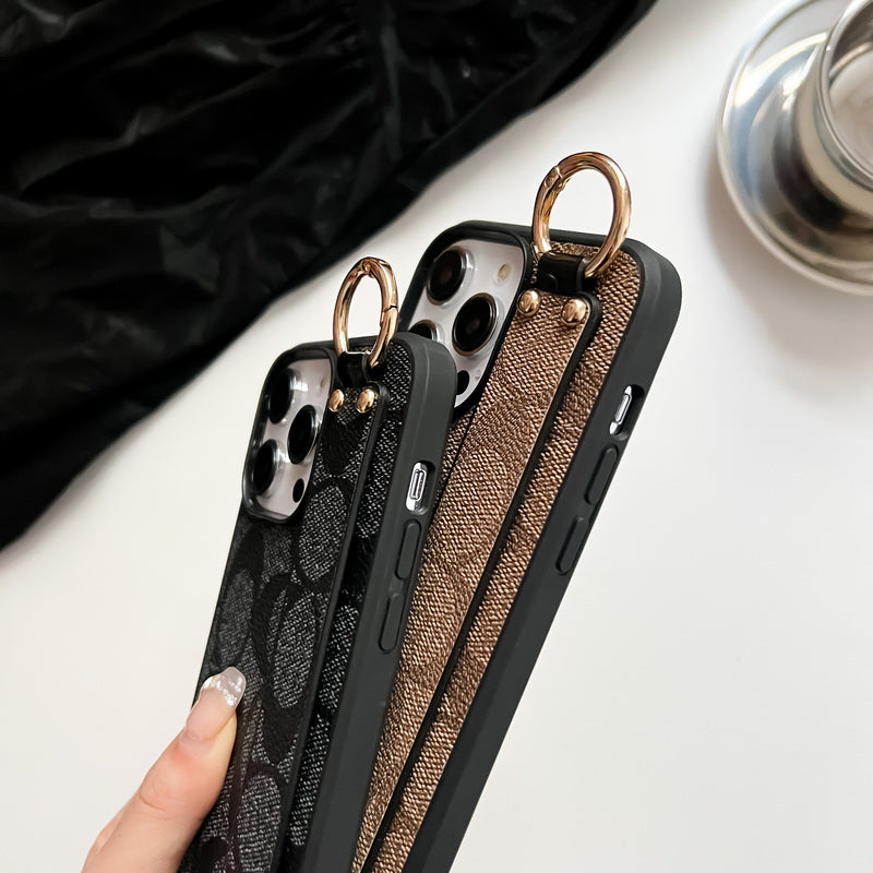 Klassisk iPhone-deksel med holder, svart – SW240330