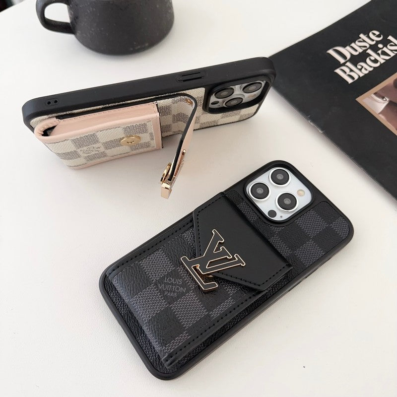 Luksus Card Bag Color iPhone-deksel