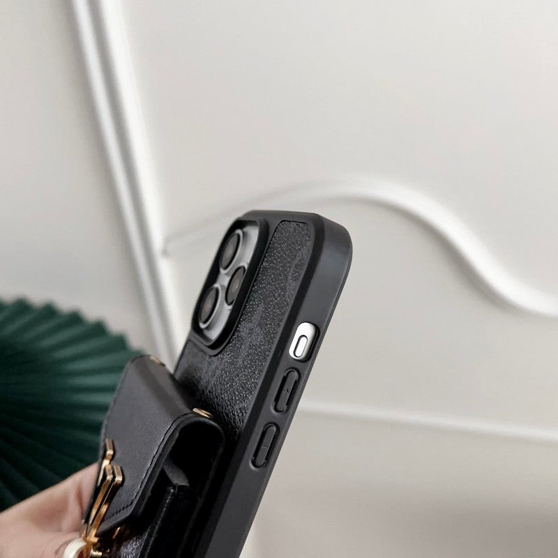 Luksus Card Bag Color iPhone-deksel