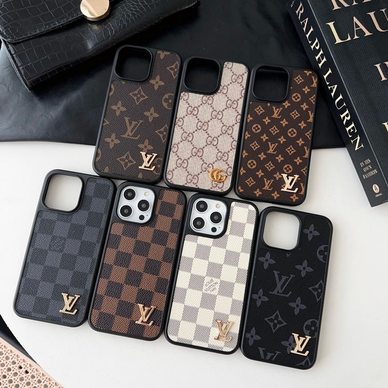 Luksus klassisk brunt iPhone-deksel