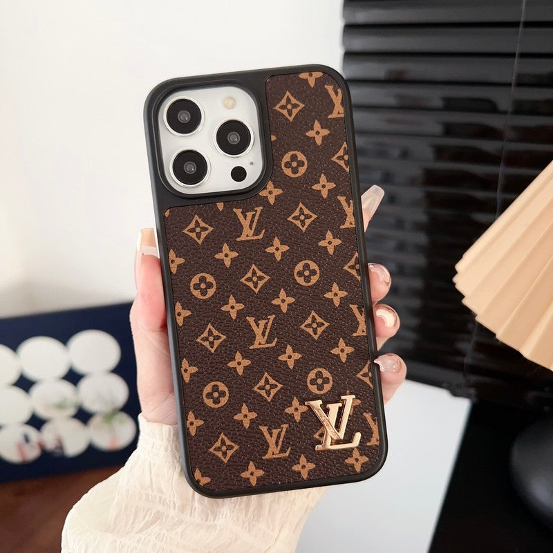 Luksus klassisk brunt iPhone-deksel