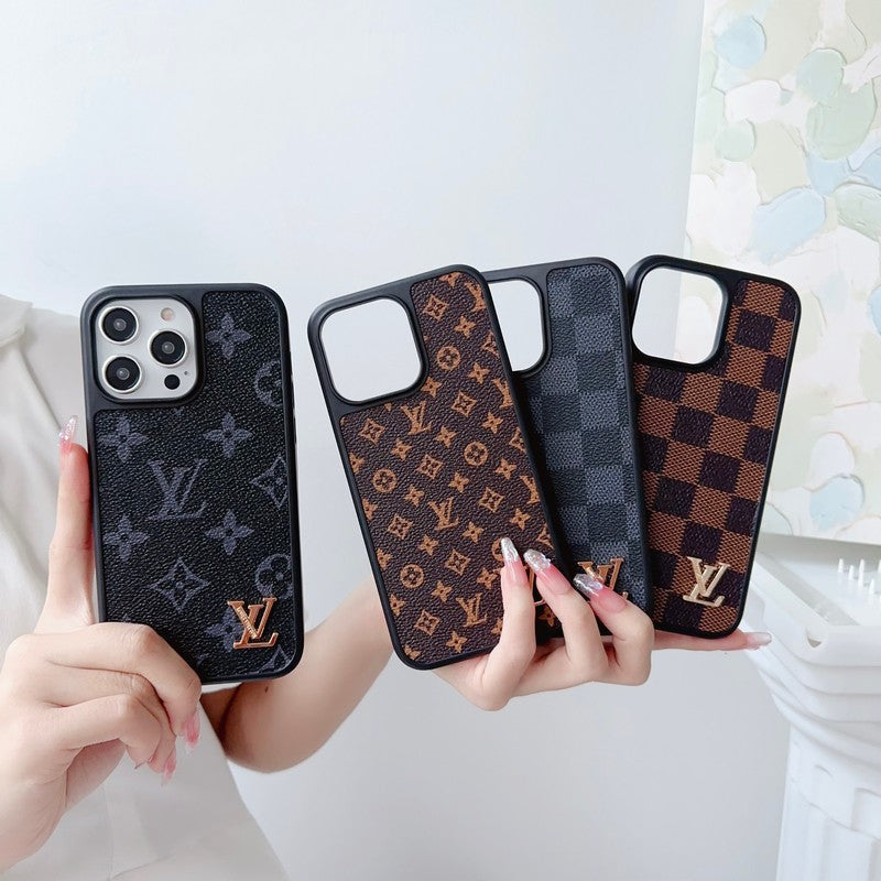 Luksus svart/hvitt iPhone-deksel