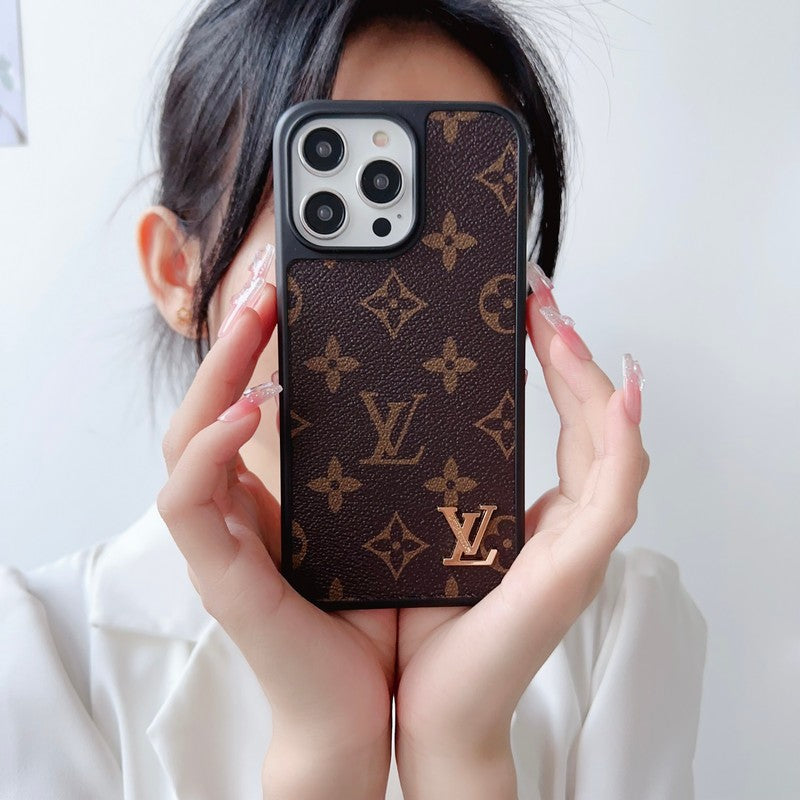 Luksus klassisk brunt iPhone-deksel