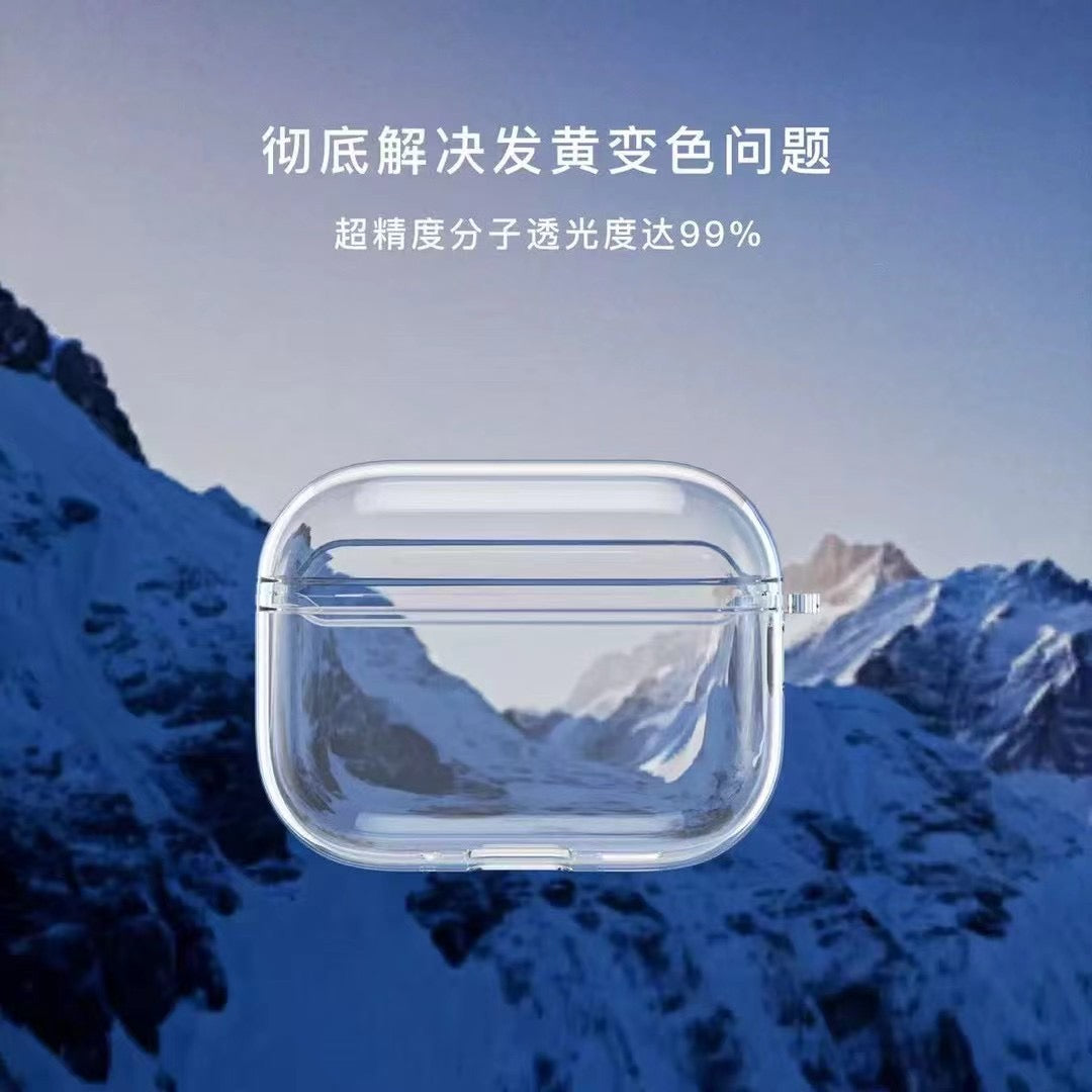 Transparente AirPods-Hülle mit Metallhaken