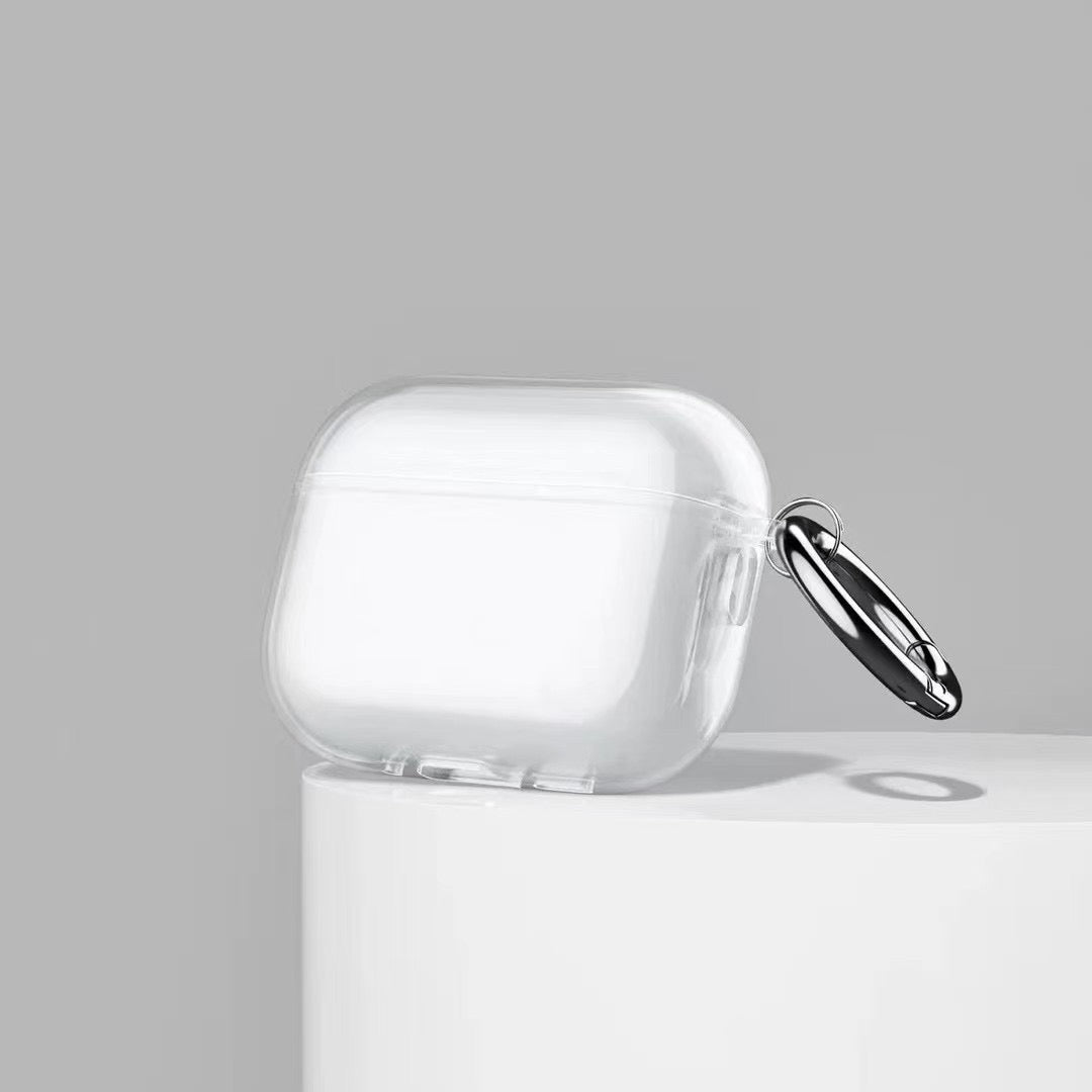 Transparente AirPods-Hülle mit Metallhaken