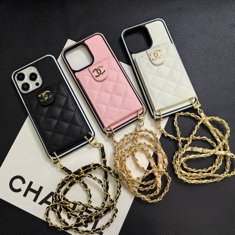 Elegant Crossbody Leather iPhone-deksel