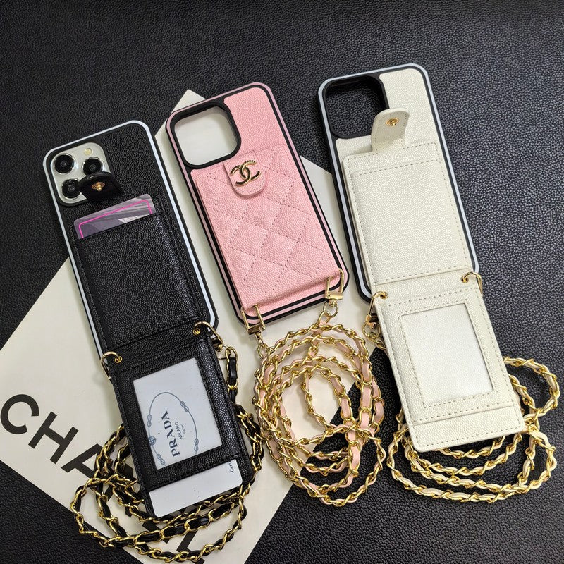Elegant Crossbody Leather iPhone-deksel