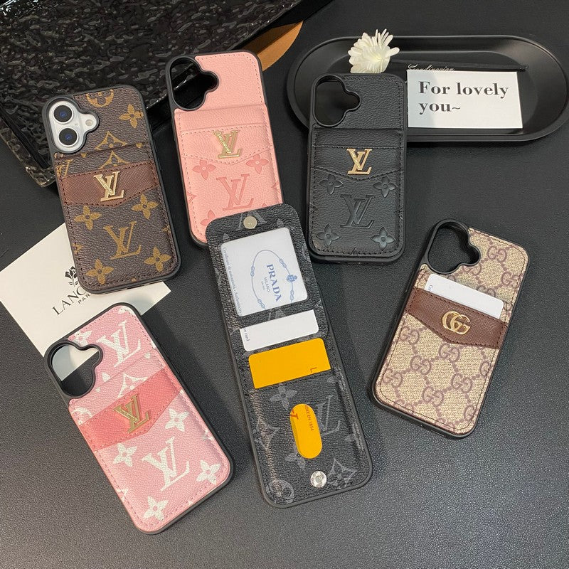 Luxury Card Bag Classic Color iPhone Case