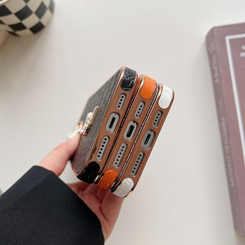 Saint Color Leather Rose Gold iPhone-deksel