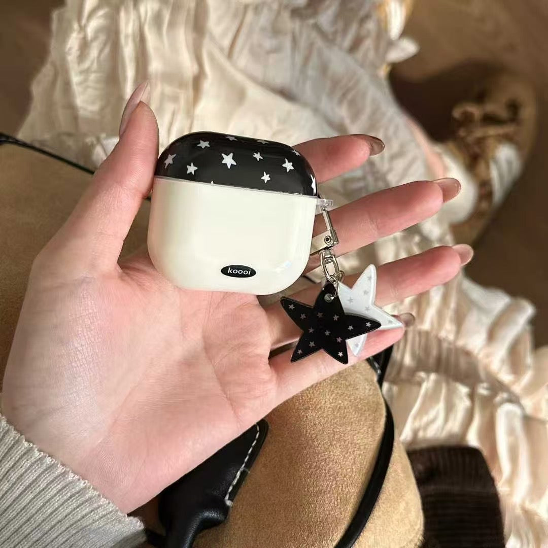 Starry Night AirPods 케이스, 참 – 블랙 & 화이트