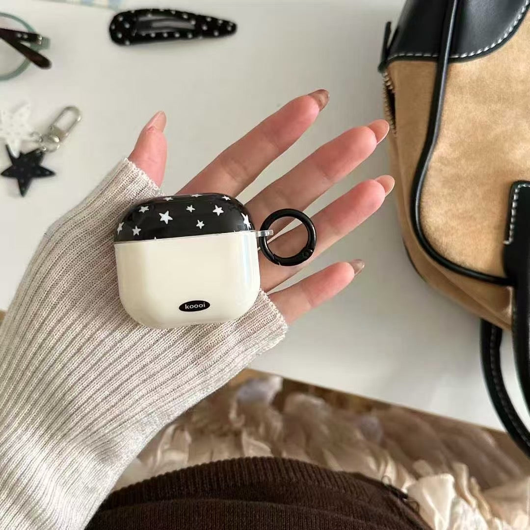 Starry Night AirPods 케이스, 참 – 블랙 & 화이트