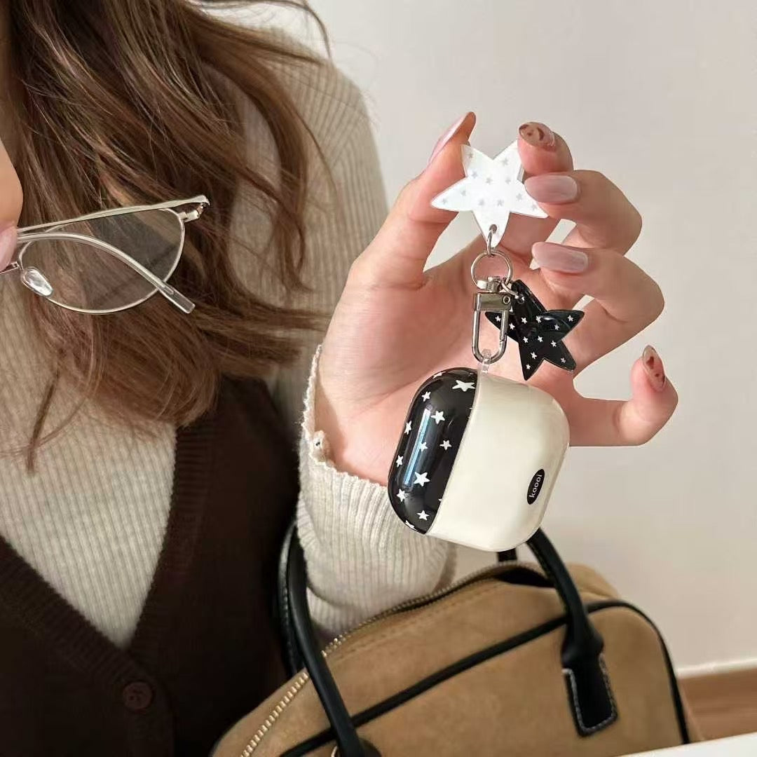 Starry Night AirPods 케이스, 참 – 블랙 & 화이트