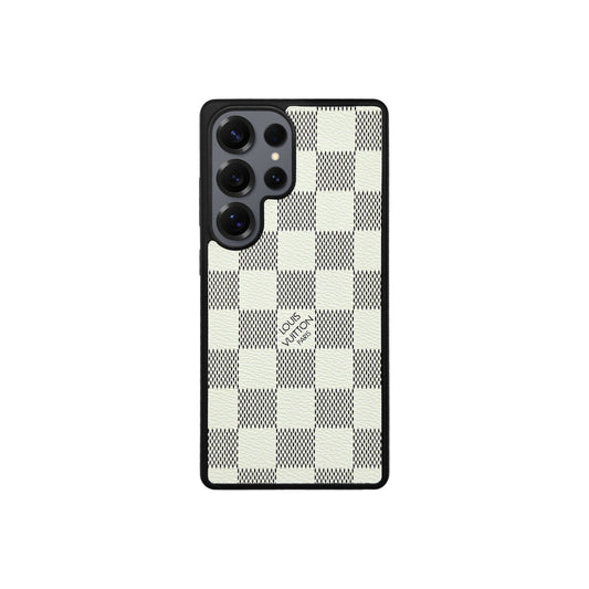 Elfenbeinfarbenes, kariertes Etui | Samsung