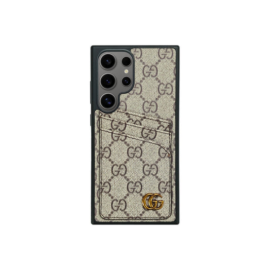 Schlichtes Kartenetui in Beige mit G-Hülle | Samsung