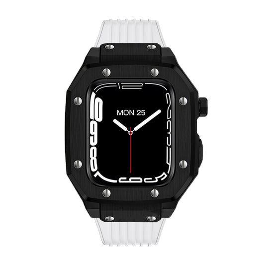 Luxuriöse Gummi-Edelstahlabdeckung für die Apple iWatch-Serie