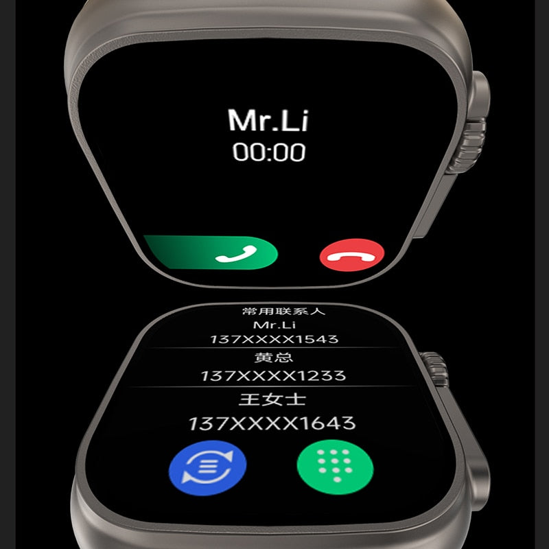 Sraith Faire Cliste Glao Ultra Bluetooth le haghaidh Apple Watch
