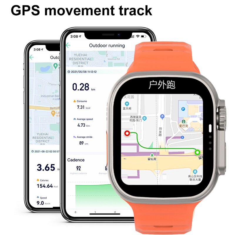 Sraith Faire Cliste Glao Ultra Bluetooth le haghaidh Apple Watch