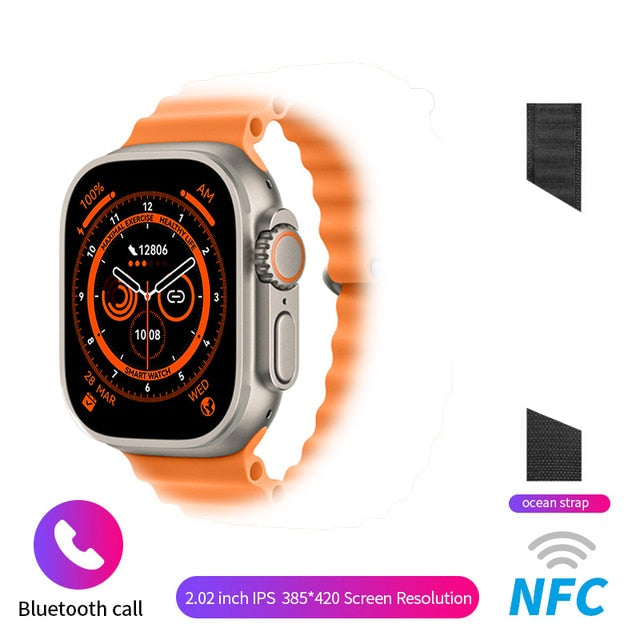 Sraith Faire Cliste Glao Ultra Bluetooth le haghaidh Apple Watch