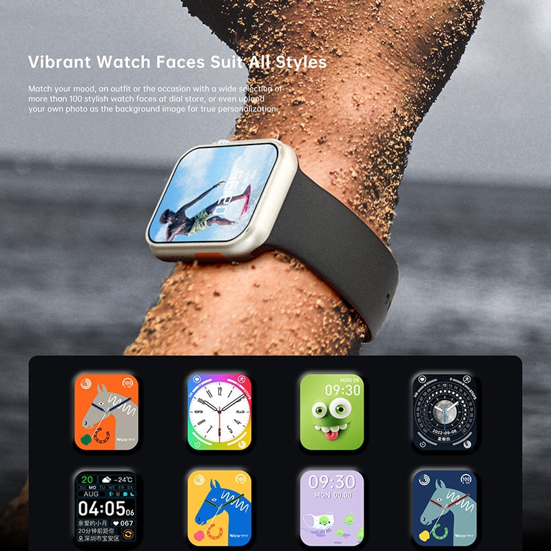 Sraith Faire Cliste Glao Ultra Bluetooth le haghaidh Apple Watch