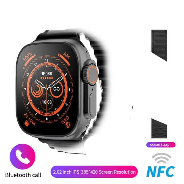 Sraith Faire Cliste Glao Ultra Bluetooth le haghaidh Apple Watch