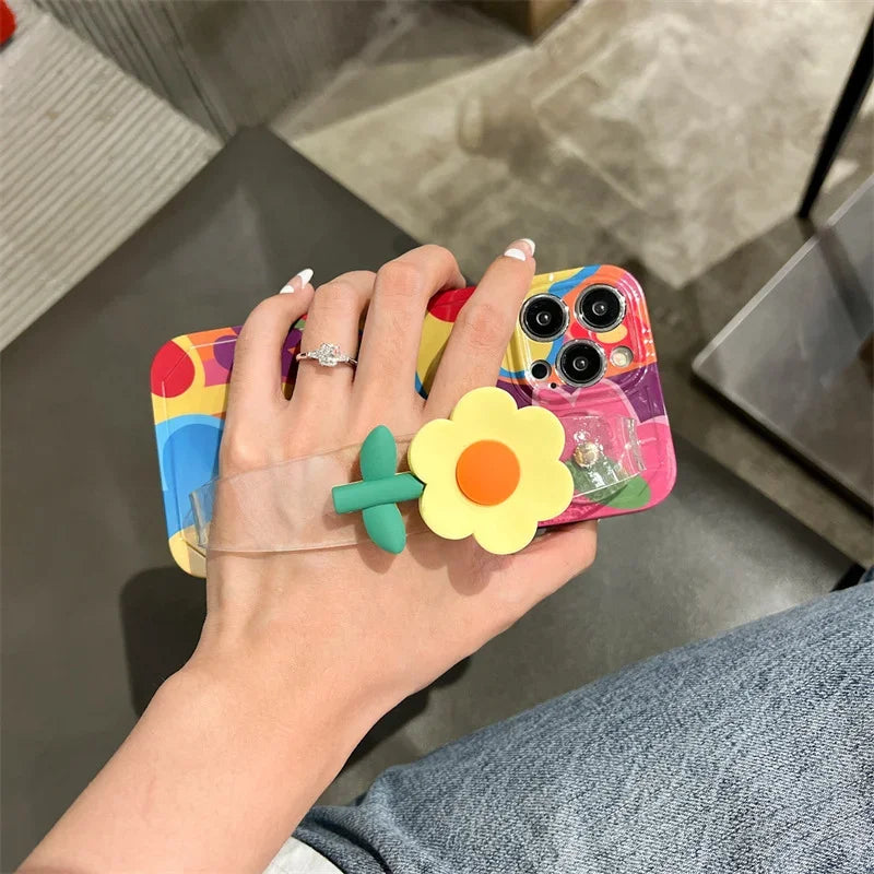 Ovitek za iPhone z rožo in vrvico