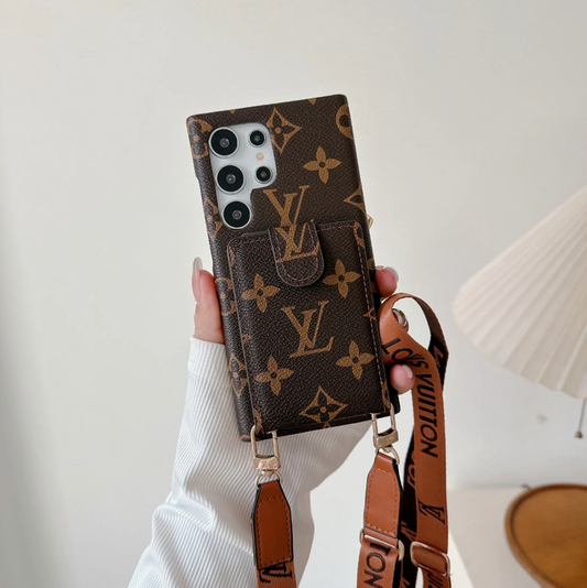 Καφέ θήκη Galaxy Wallet Card για Samsung