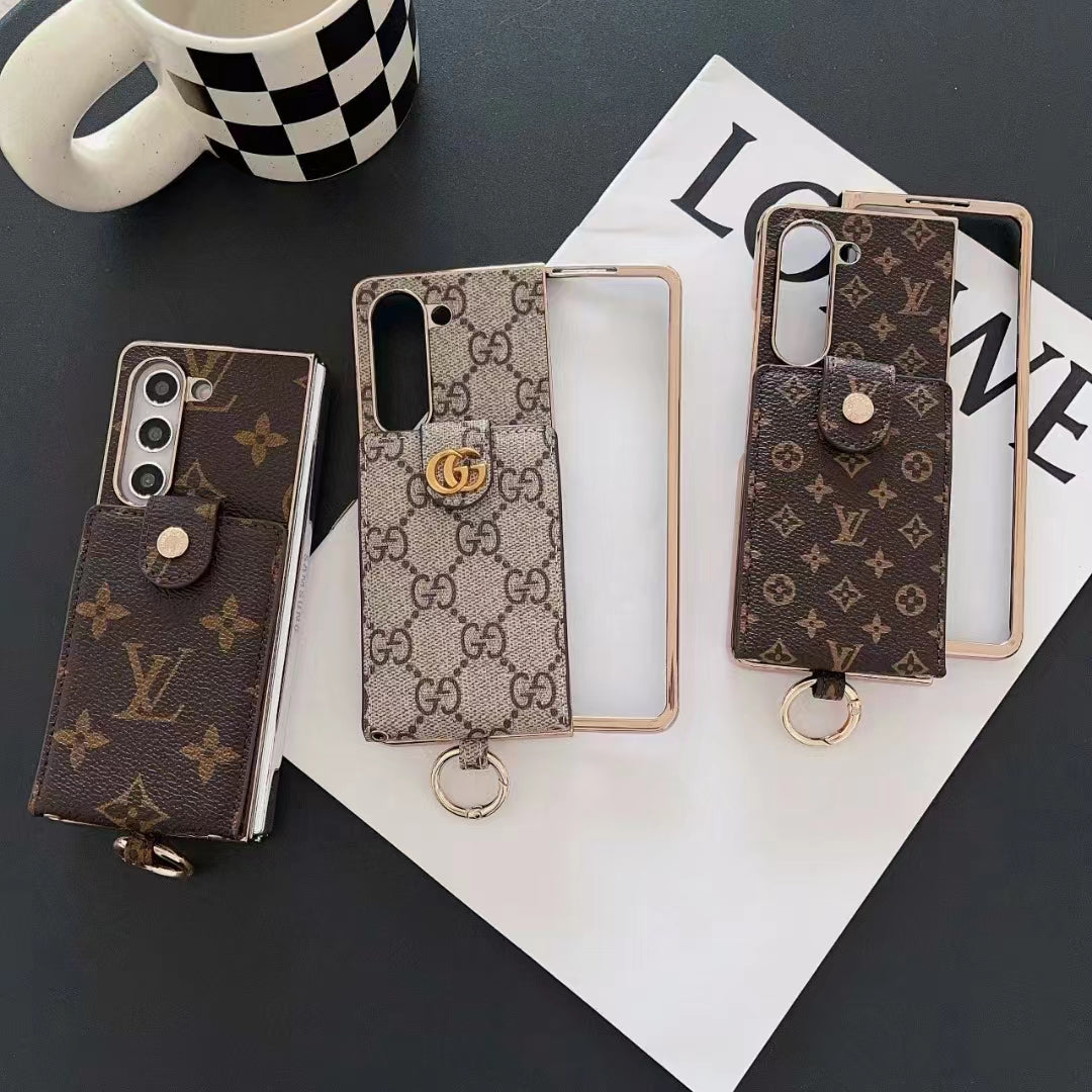 LYXIG ELEKTROPLÄTERING MONOGRAM KORTHÅLLARE CROSSBODY SAMSUNG Z FOLD