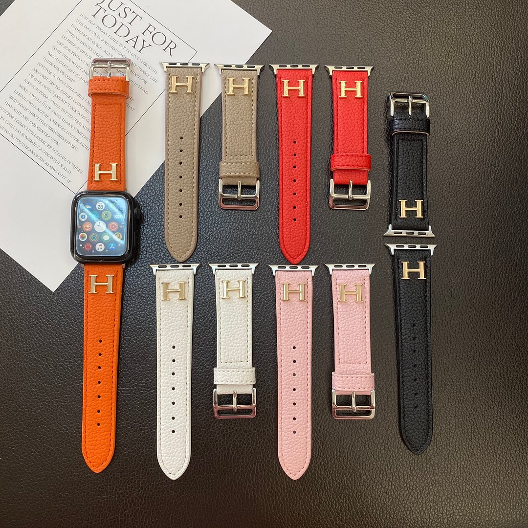 Apple-Watch-Armband aus echtem Musterleder
