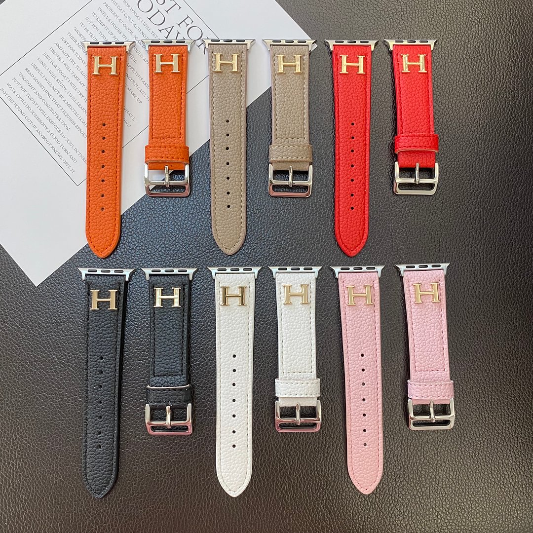 Apple-Watch-Armband aus echtem Musterleder