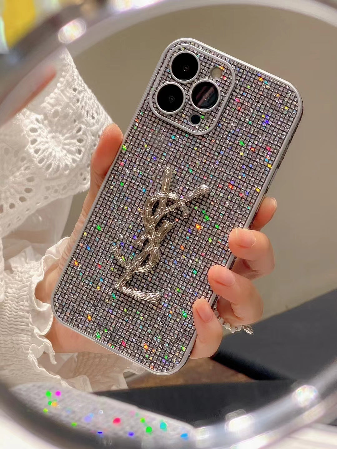 Luksuriøse glitter iPhone-deksler