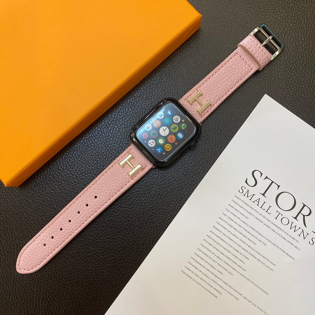 Apple-Watch-Armband aus echtem Musterleder