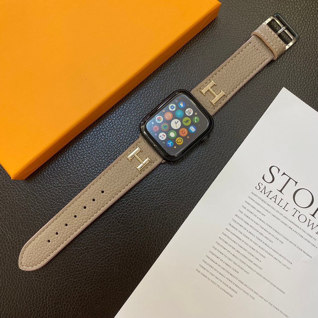 Apple-Watch-Armband aus echtem Musterleder