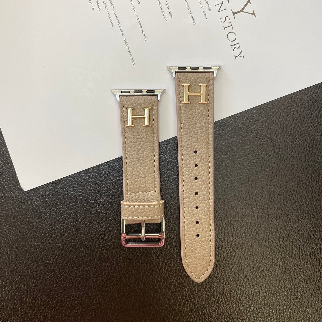 Apple-Watch-Armband aus echtem Musterleder