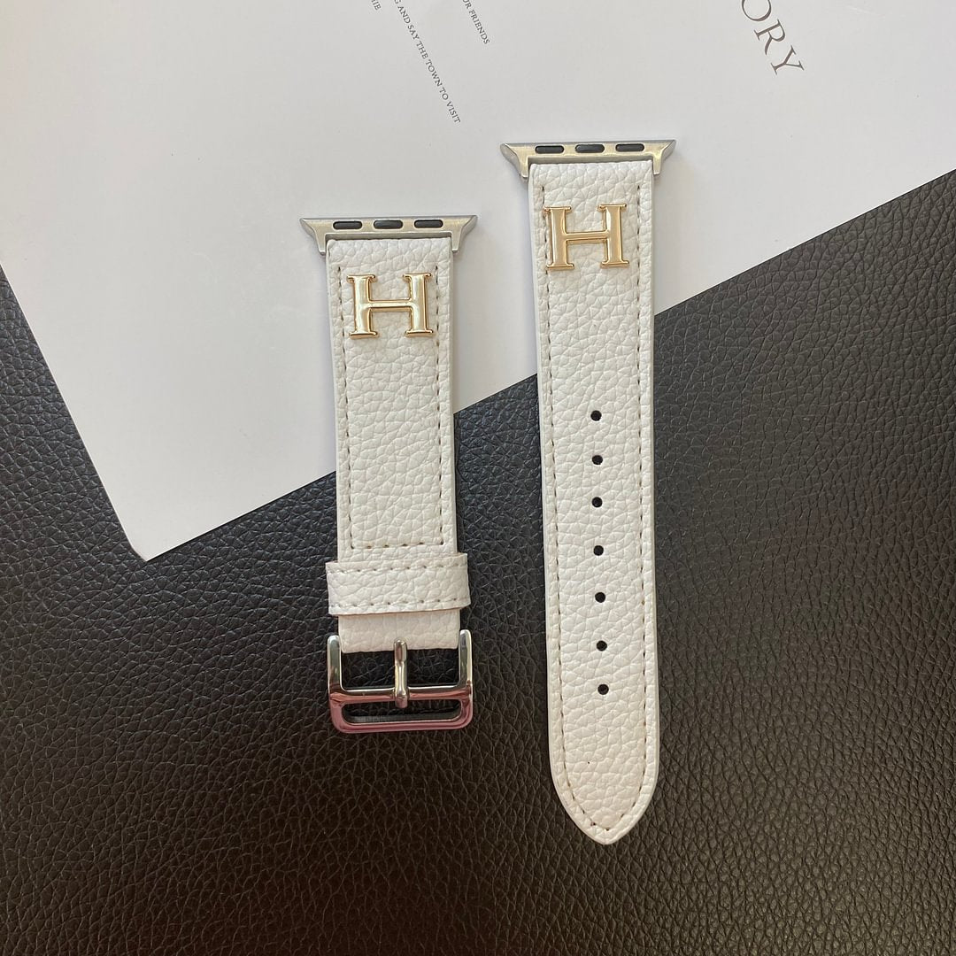 Apple-Watch-Armband aus echtem Musterleder