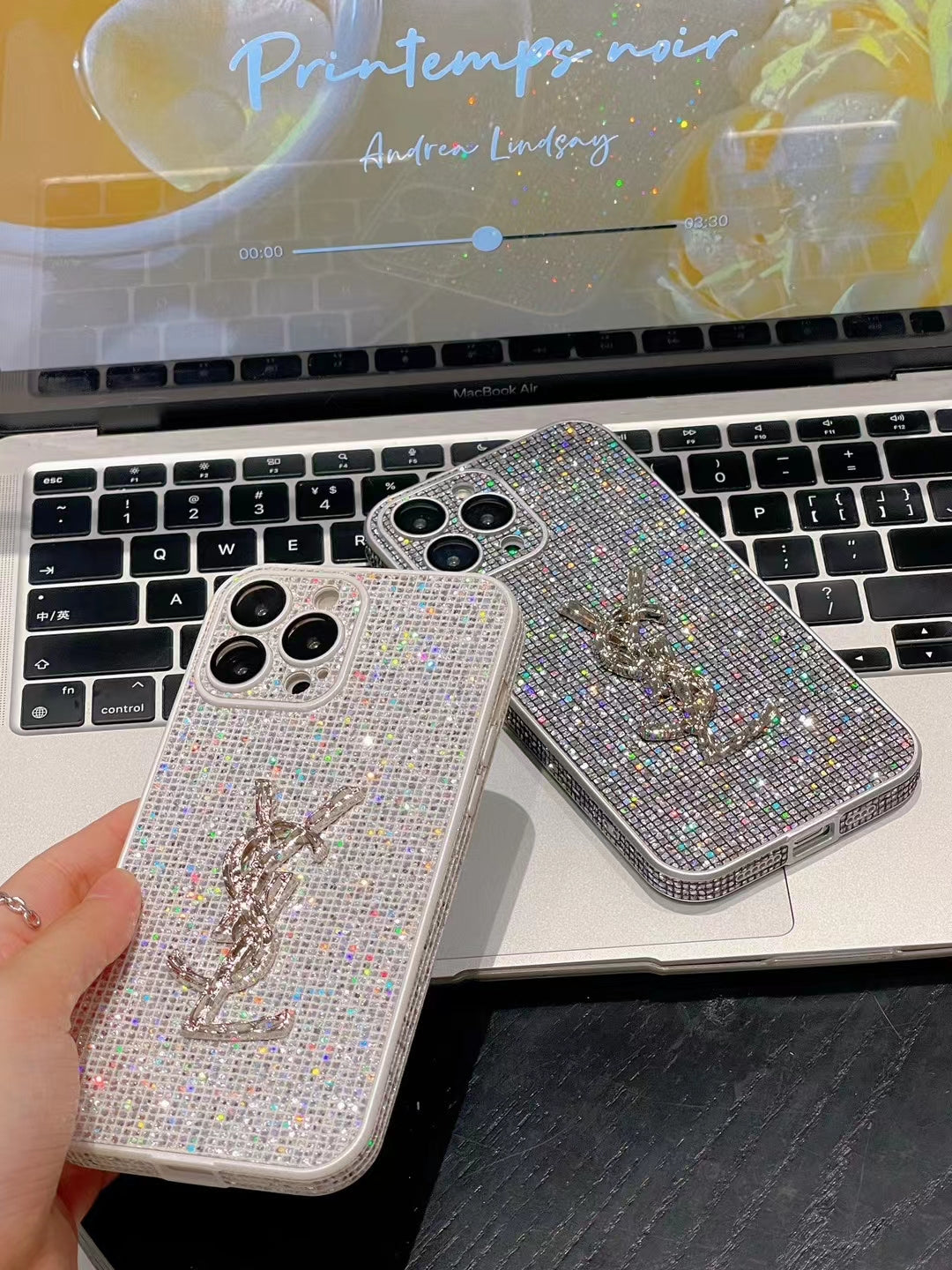 Luksuriøse glitter iPhone-deksler
