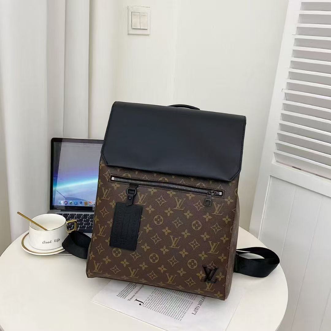 Luksuzni nahrbtnik z zavihkom z monogramom, torba za prenosni računalnik