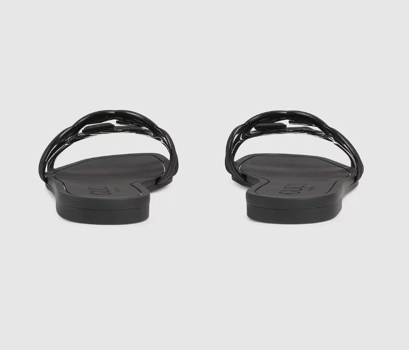 Minimal Luxe Double G Logo Slides – Smarte flade hverdagssandaler
