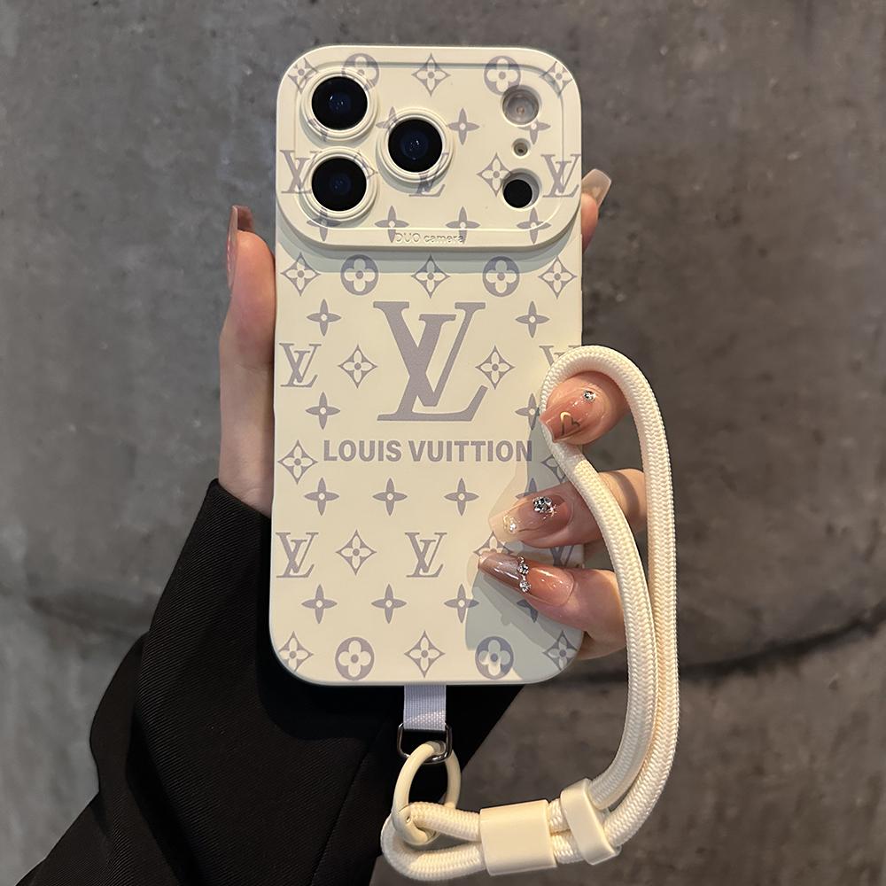 Ylellinen kohokuvioitu iPhone-kotelo irrotettavalla rannehihnalla
