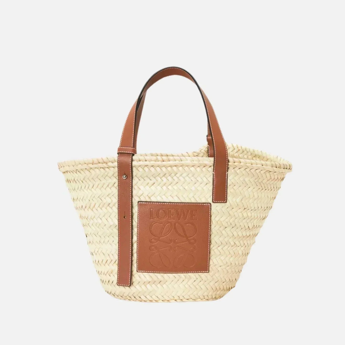 Luxe LYW-mand van palmblad en natuurlijk bruin