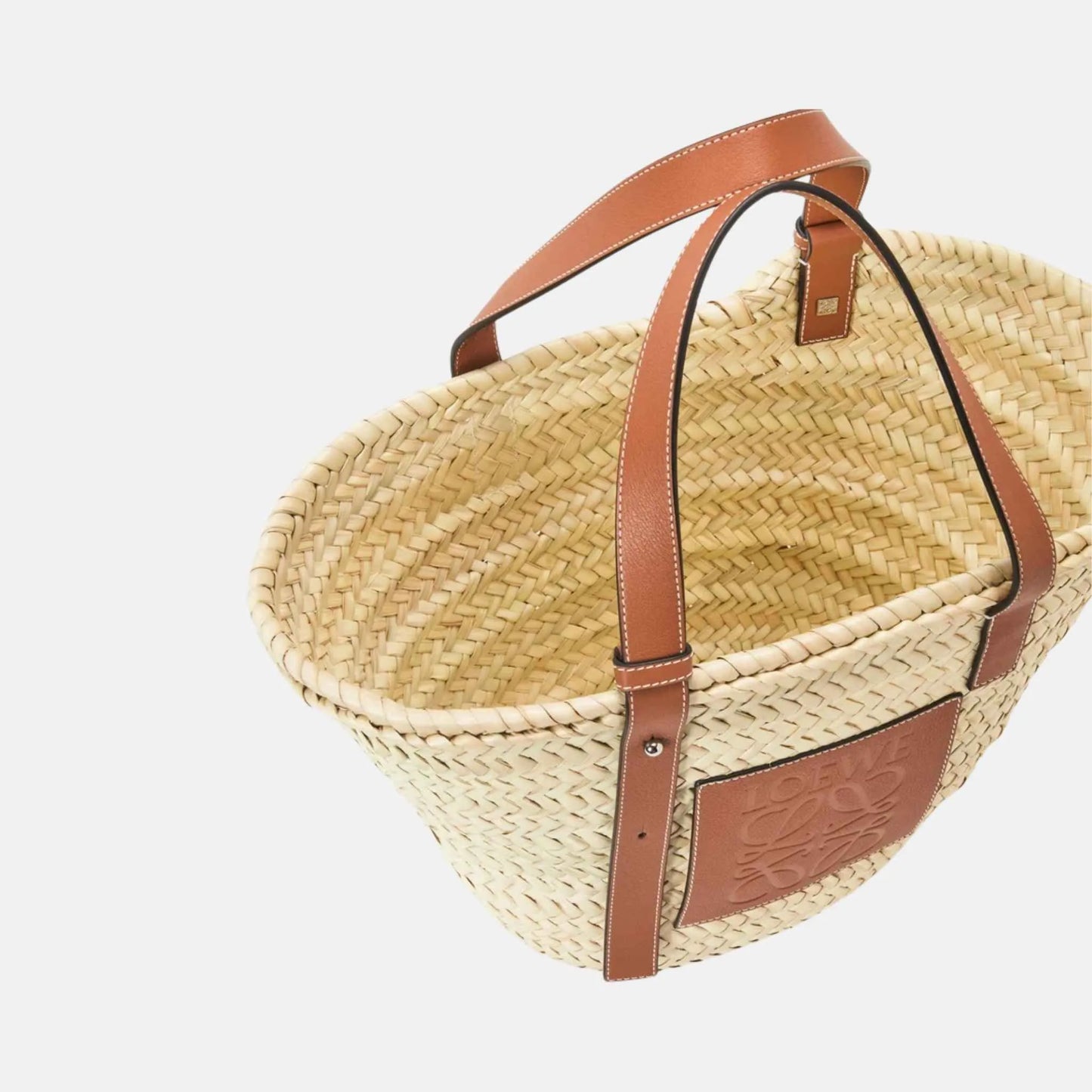 Luxe LYW-mand van palmblad en natuurlijk bruin