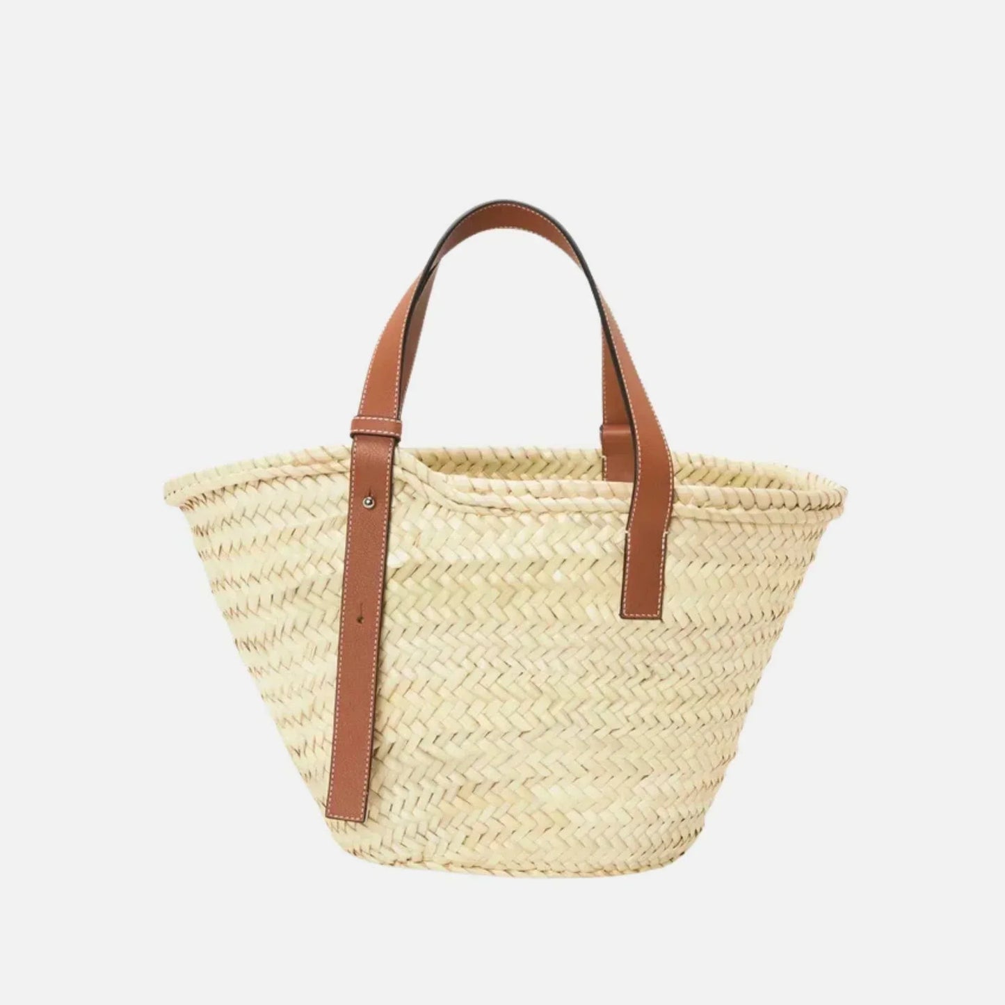 Luxe LYW-mand van palmblad en natuurlijk bruin
