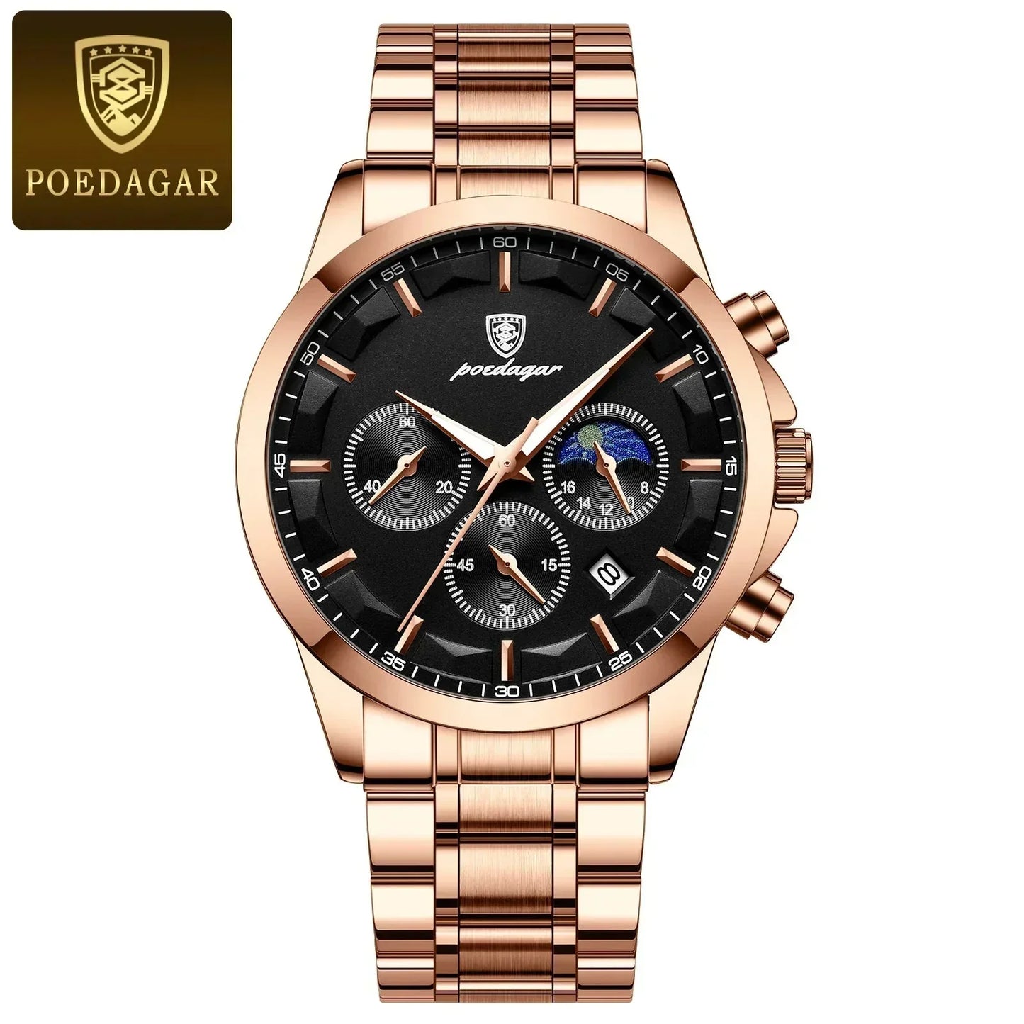 Poedagar ChronoLuxe Sport – 럭셔리 크로노그래프 쿼츠 시계