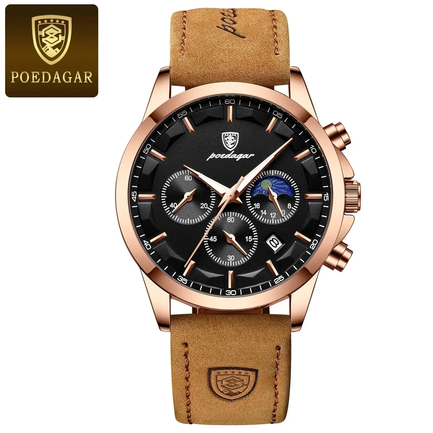 Poedagar ChronoLuxe Sport – 럭셔리 크로노그래프 쿼츠 시계