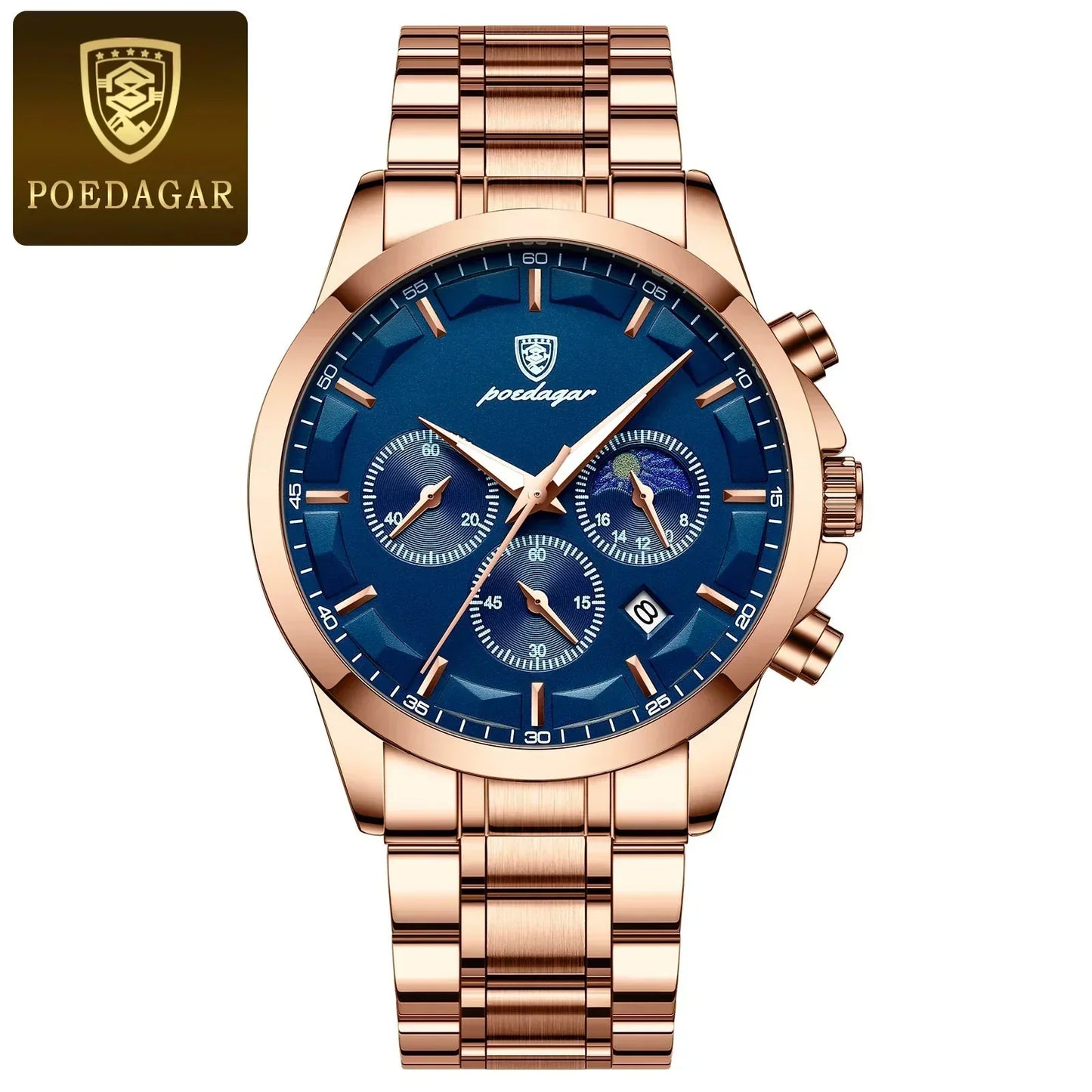 Poedagar ChronoLuxe Sport – 럭셔리 크로노그래프 쿼츠 시계