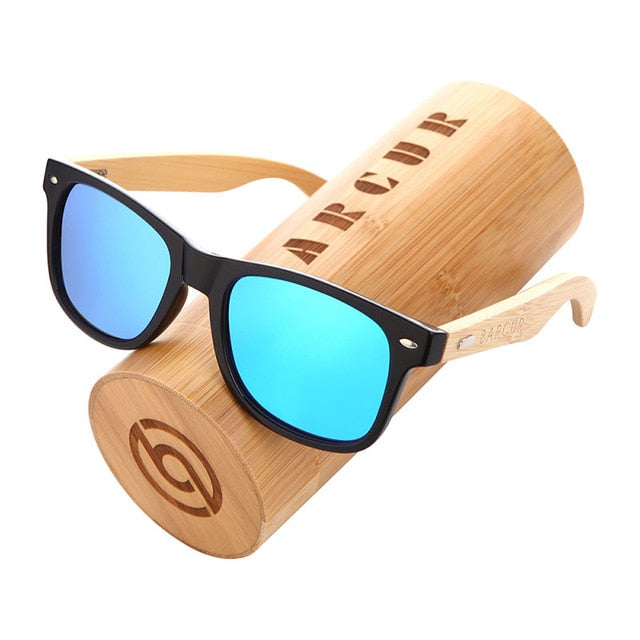 BARCUR gafas de sol polarizadas de bambú, gafas de sol de madera para hombre, gafas de sol de madera originales de marca para mujer, gafas de sol masculinas