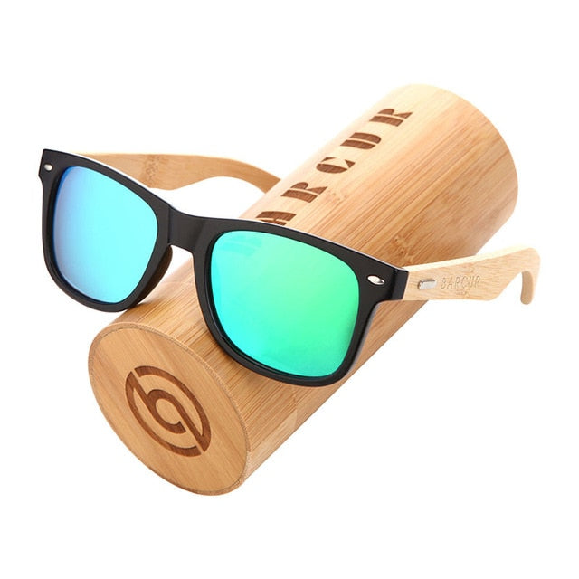 BARCUR gafas de sol polarizadas de bambú, gafas de sol de madera para hombre, gafas de sol de madera originales de marca para mujer, gafas de sol masculinas